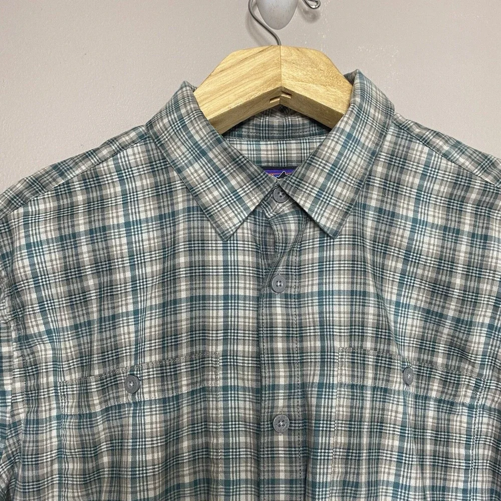 Patagonia‎ Fjord Flannel Long Sleeve Button Up Shirt Mens Size M